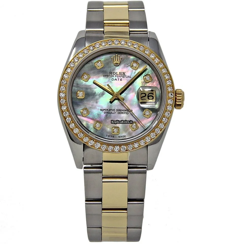 Swiss Fake Rolex Oyster Perpetual Date 1505 Automatic Movement 34mm Steel Case Mens/unisex Watch - Image 2