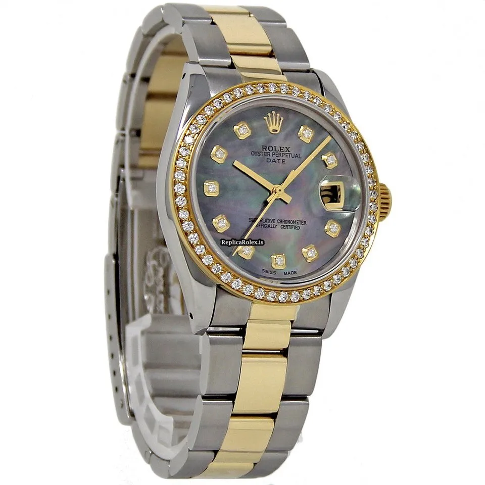 Swiss Fake Rolex Oyster Perpetual Date 1505 Automatic Movement 34mm Steel Case Mens/unisex Watch - Image 5