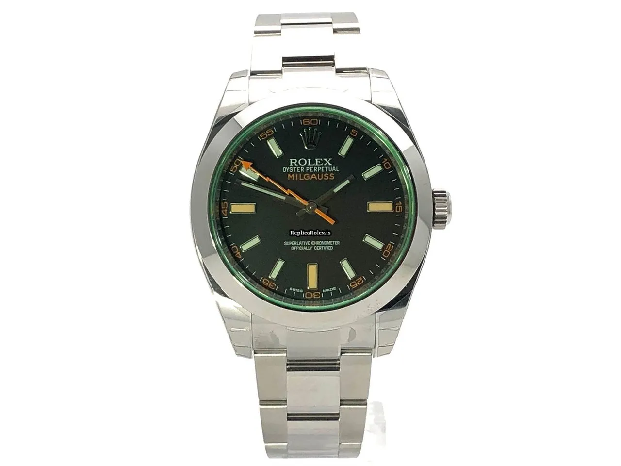 Design Fake Rolex Milgauss 116400gv Caliber 3131 Automatic Movement 40mm Steel Case Mens/unisex Watch