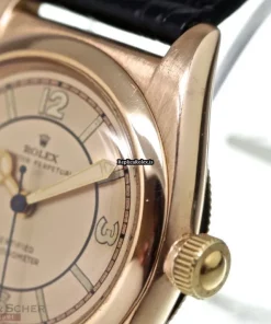 Excellent Clone Rolex Bubble Back 3372 Cosc Automatic Movement 31mm Rose Gold Case Mens/unisex Watch