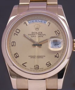 Top Fake Rolex Day-date 36 118208 Caliber 3155 Automatic Movement 36mm Yellow Gold Case Mens/unisex Watch