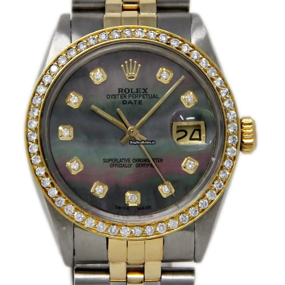 Pleasing Replica Rolex Oyster Perpetual Date 1500 Automatic Movement 34mm Steel Case Womens Watch