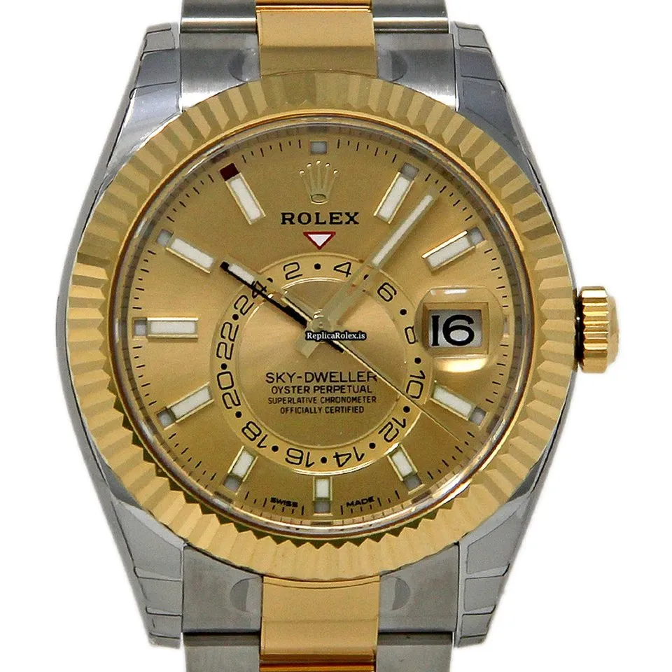 1:1 Fake Rolex Sky-dweller 326933 Caliber 9001 Automatic Movement 42mm Steel Case Mens/unisex Watch
