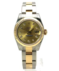 Terrific Replica Rolex Lady-datejust 179173 Caliber 2235 Automatic Movement 26mm Gold/steel Case Womens Watch