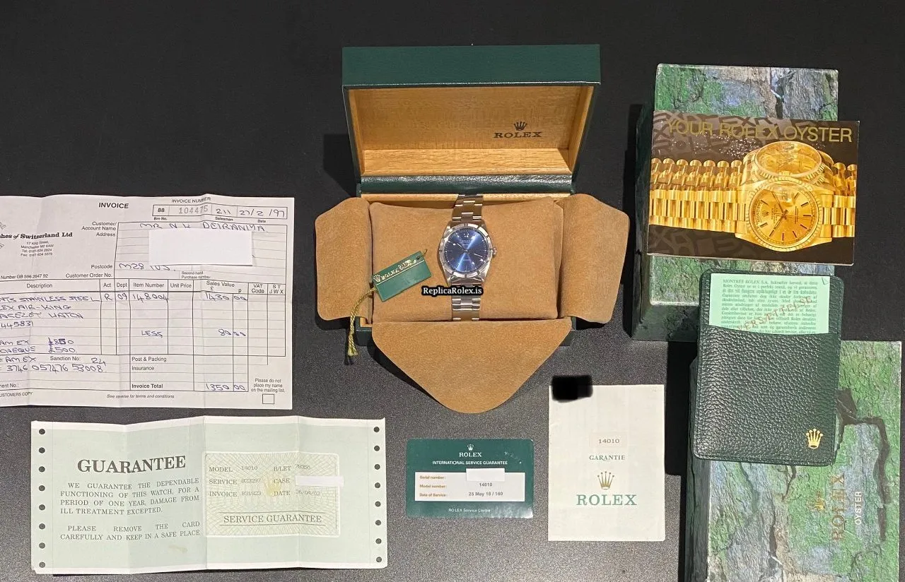 Incredible Knockoff Rolex Air King Precision 14010 Caliber 3000 Automatic Movement 34mm Steel Case Mens/unisex Watch - Image 15