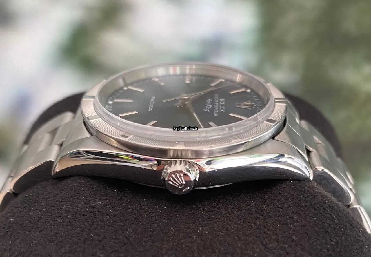Incredible Knockoff Rolex Air King Precision 14010 Caliber 3000 Automatic Movement 34mm Steel Case Mens/unisex Watch - Image 4