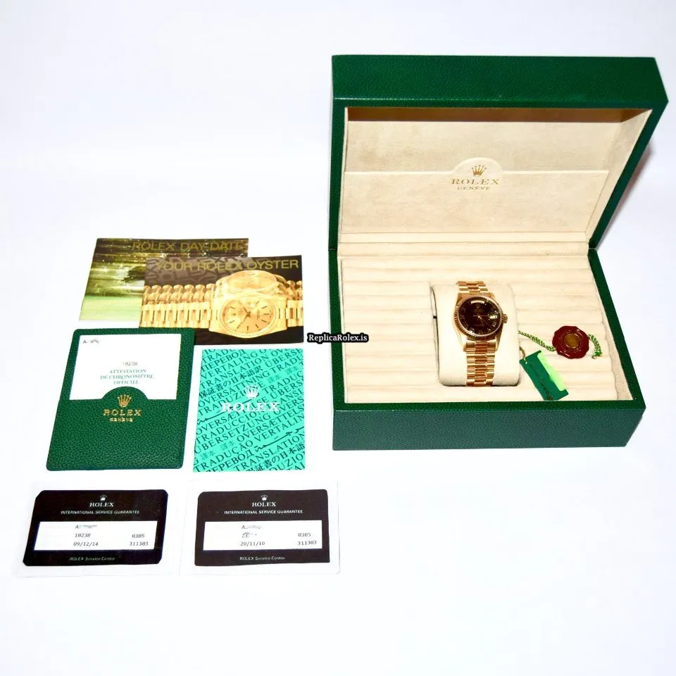 Wholesale Clone Rolex Day-date 36 18238 Caliber 3155 Automatic Movement 36mm Yellow Gold Case Mens/unisex Watch - Image 5