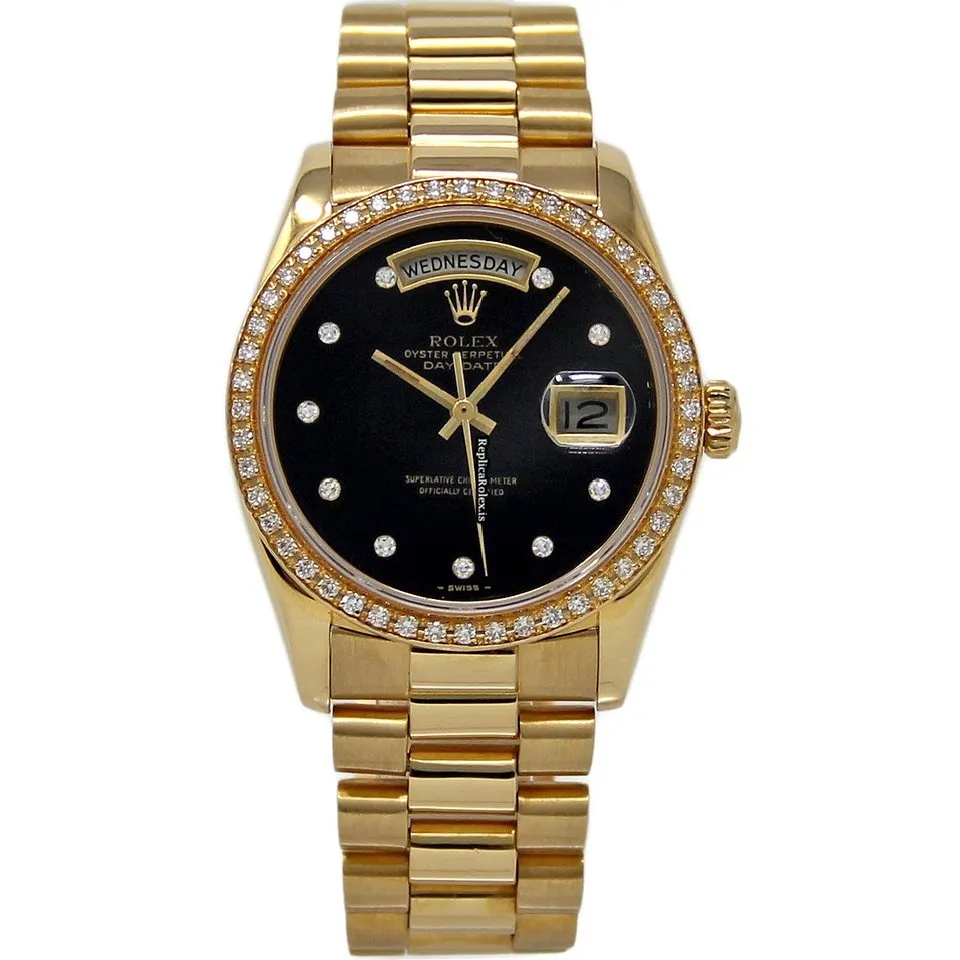 Great Replica Rolex Day-date 36 18038 Automatic Movement 36mm Yellow Gold Case Mens/unisex Watch - Image 2