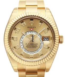 Suitable Fake Rolex Sky-dweller 326938 Caliber 9001 Automatic Movement 42mm Yellow Gold Case Mens/unisex Watch