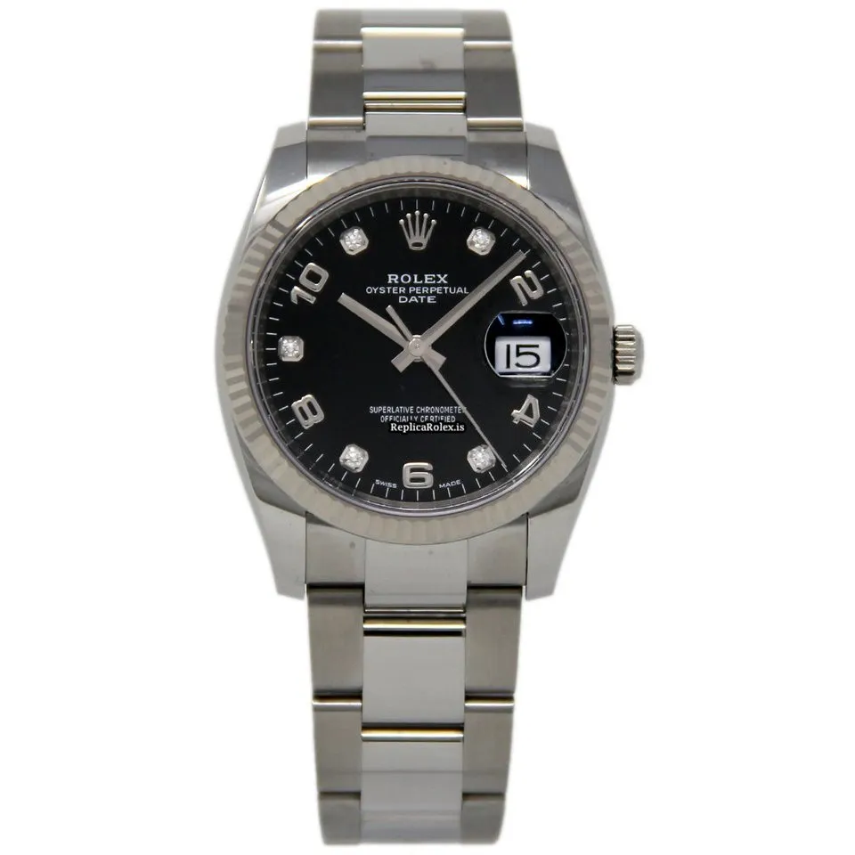 Recommend Clone Rolex Oyster Perpetual Date 115234 Caliber 3135 Automatic Movement 34mm Steel Case Womens Watch - Image 2