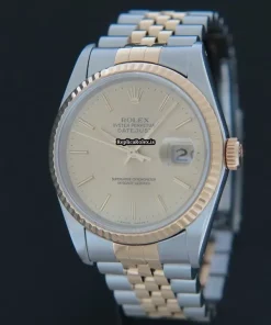 Amazing Clone Rolex Datejust 16233 Automatic Movement 36mm Gold/steel Case Mens/unisex Watch