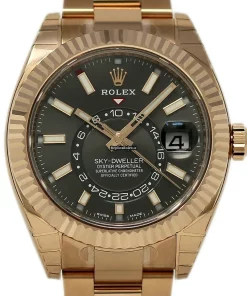 Incredible Fakes Rolex Sky-dweller 326935 Caliber 9001 Automatic Movement 42mm Rose Gold Case Mens/unisex Watch