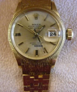 Trustworthy Imitation Rolex Lady-datejust 6521 Automatic Movement 25mm Yellow Gold Case Watch