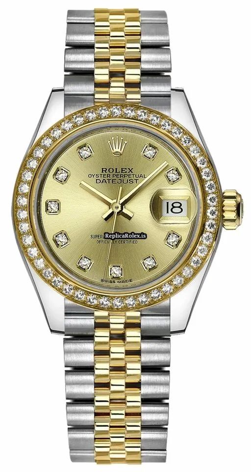 Reliable Knockoff Rolex Datejust 279383rbr Caliber 2236 Automatic Movement 28mm Gold/steel Case Womens Watch