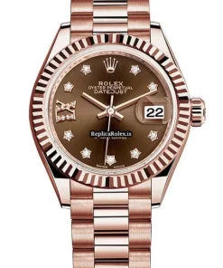Mind-boggling Replica Rolex Lady-datejust 279175 Automatic Movement 28mm Rose Gold Case Watch