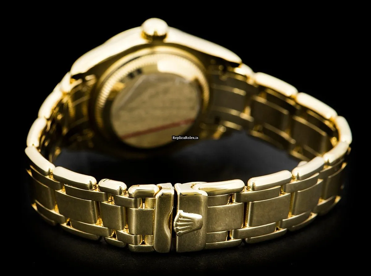 Unique Fake Rolex Lady-datejust Pearlmaster Caliber 2135 Automatic Movement 29mm Yellow Gold Case Womens Watch - Image 6