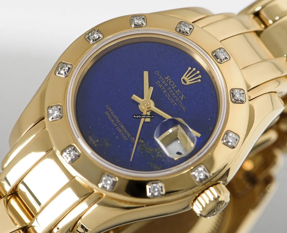 Unique Fake Rolex Lady-datejust Pearlmaster Caliber 2135 Automatic Movement 29mm Yellow Gold Case Womens Watch - Image 7