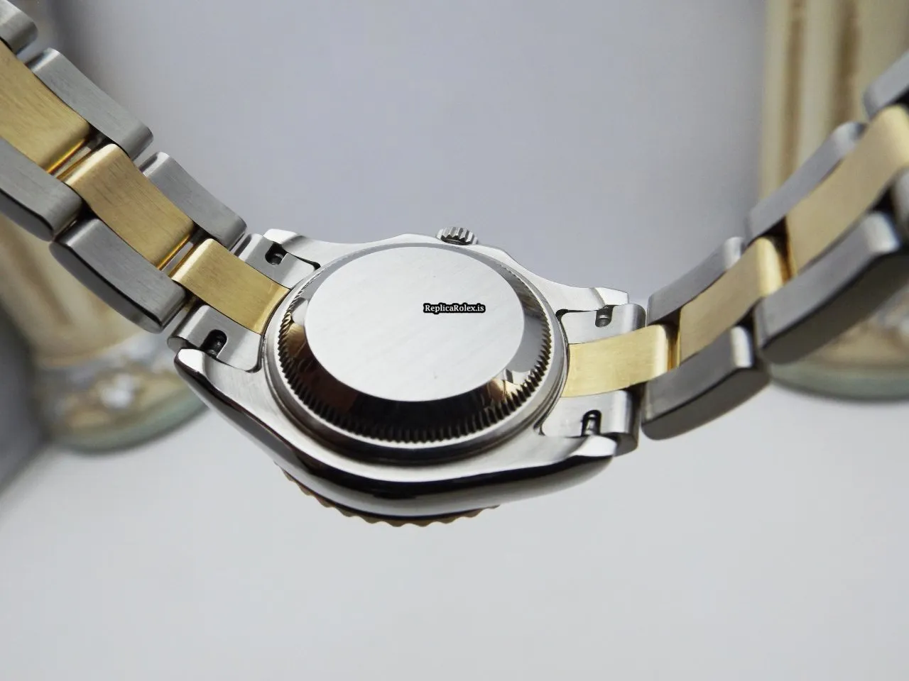 Superior Copies Rolex Yacht-master 169623 Caliber 2235 Automatic Movement 29mm Gold/steel Case Womens Watch - Image 11