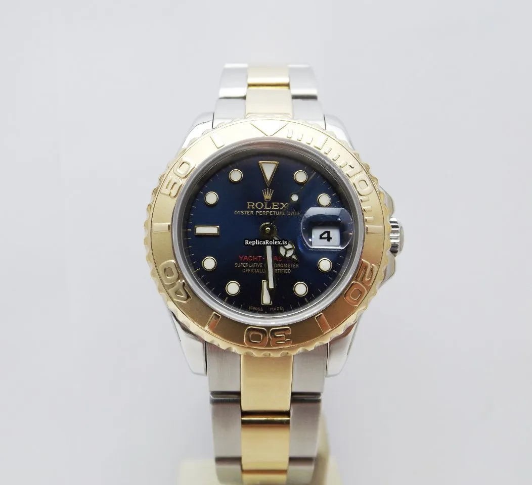 Superior Copies Rolex Yacht-master 169623 Caliber 2235 Automatic Movement 29mm Gold/steel Case Womens Watch - Image 2