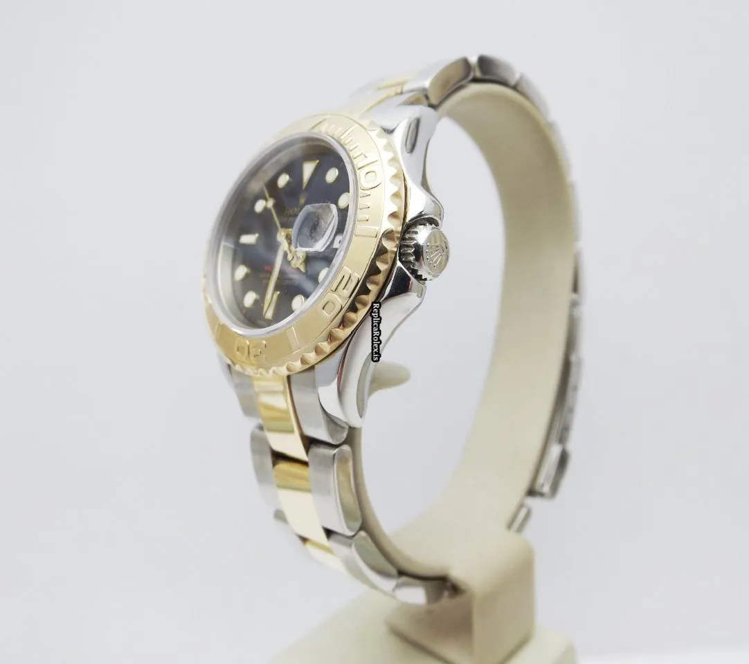 Superior Copies Rolex Yacht-master 169623 Caliber 2235 Automatic Movement 29mm Gold/steel Case Womens Watch - Image 4