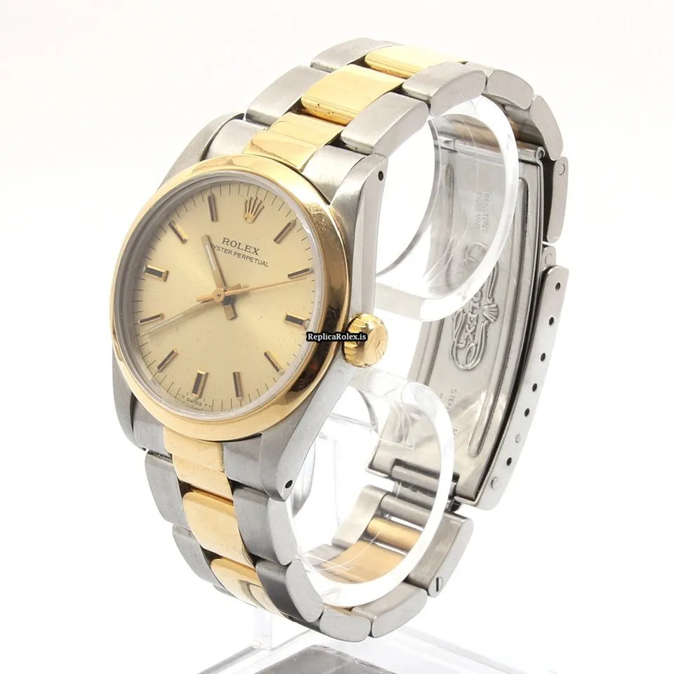 Defect Replica Rolex Oyster Perpetual 31 67483 Automatic Movement 31mm Gold/steel Case Watch