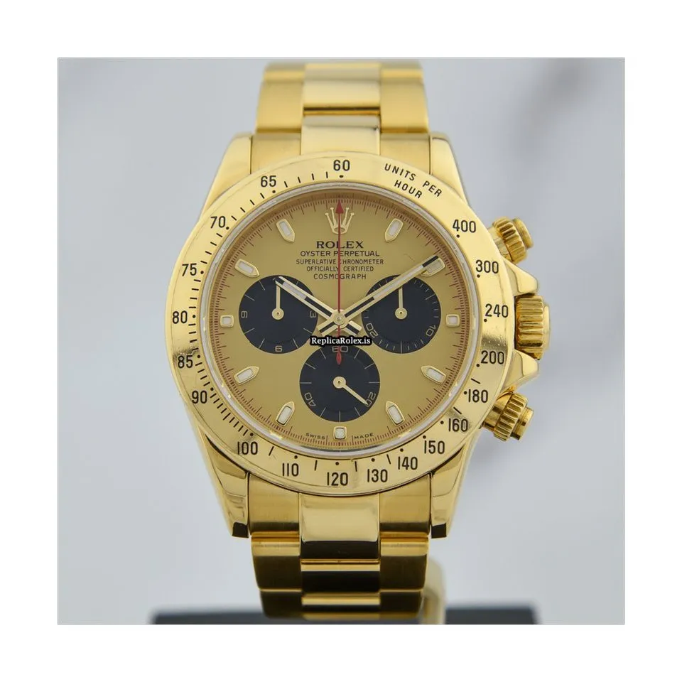 Cheap Replica Rolex Daytona 116528 Caliber 4130 Automatic Movement 40mm Yellow Gold Case Mens/unisex Watch