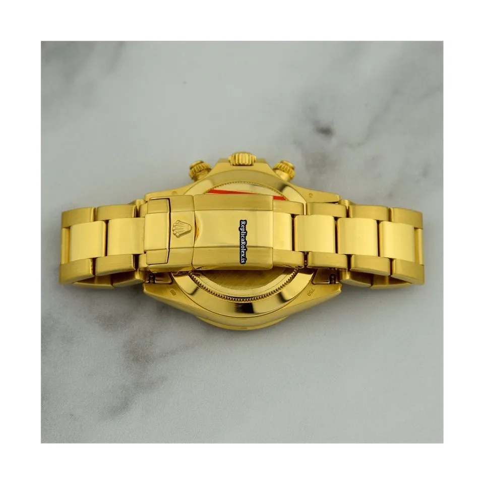 Cheap Replica Rolex Daytona 116528 Caliber 4130 Automatic Movement 40mm Yellow Gold Case Mens/unisex Watch - Image 5