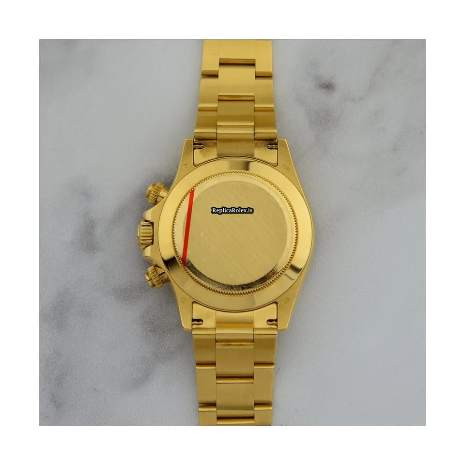 Cheap Replica Rolex Daytona 116528 Caliber 4130 Automatic Movement 40mm Yellow Gold Case Mens/unisex Watch - Image 6