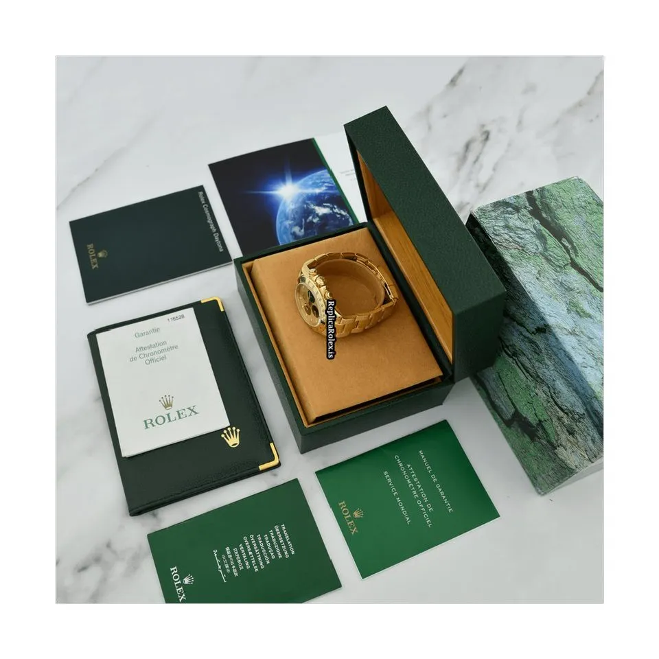 Cheap Replica Rolex Daytona 116528 Caliber 4130 Automatic Movement 40mm Yellow Gold Case Mens/unisex Watch - Image 7