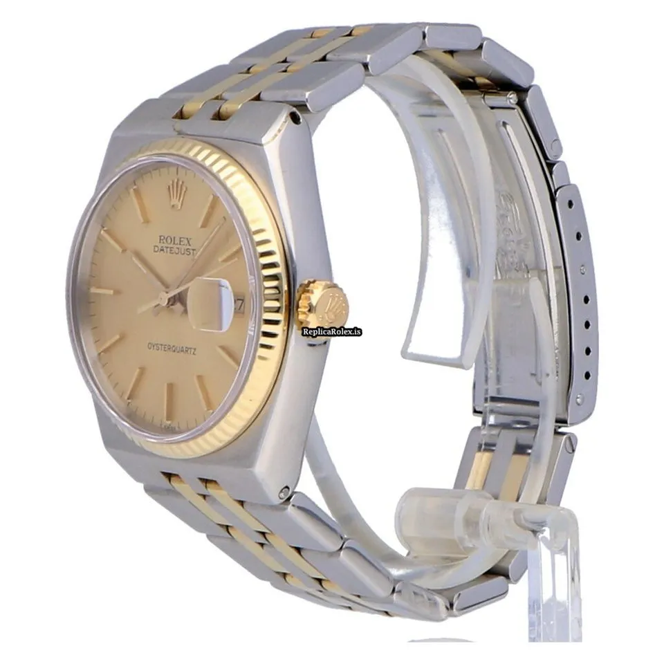 Recommend Replica Rolex Datejust Oysterquartz 17013 Quartz Movement 36mm Gold/steel Case Mens/unisex Watch - Image 2