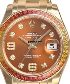 Pleasing Fake Rolex Pearlmaster 86348sajor Automatic Movement 39mm Yellow Gold Case Womens Watch