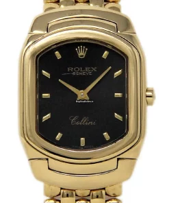 Quality Replica Rolex Cellini 6631 Quartz Movement 24.5x30mm Yellow Gold Case Womens Watch