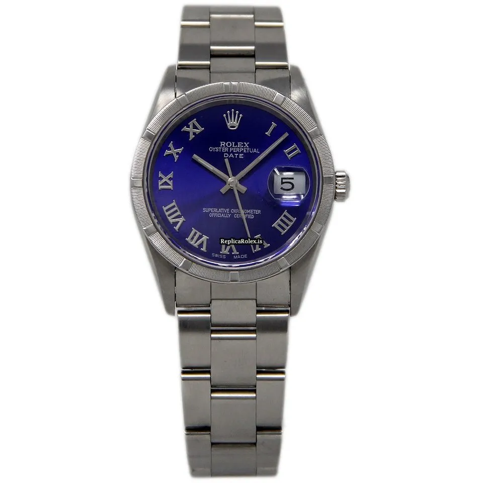 Beautiful Replica Rolex Oyster Perpetual Date 15210 Automatic Movement 34mm Steel Case Womens Watch - Image 2