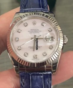 Beautiful Fake Rolex Datejust 116139 Caliber 3135 Automatic Movement 36mm White Gold Case Mens/unisex Watch