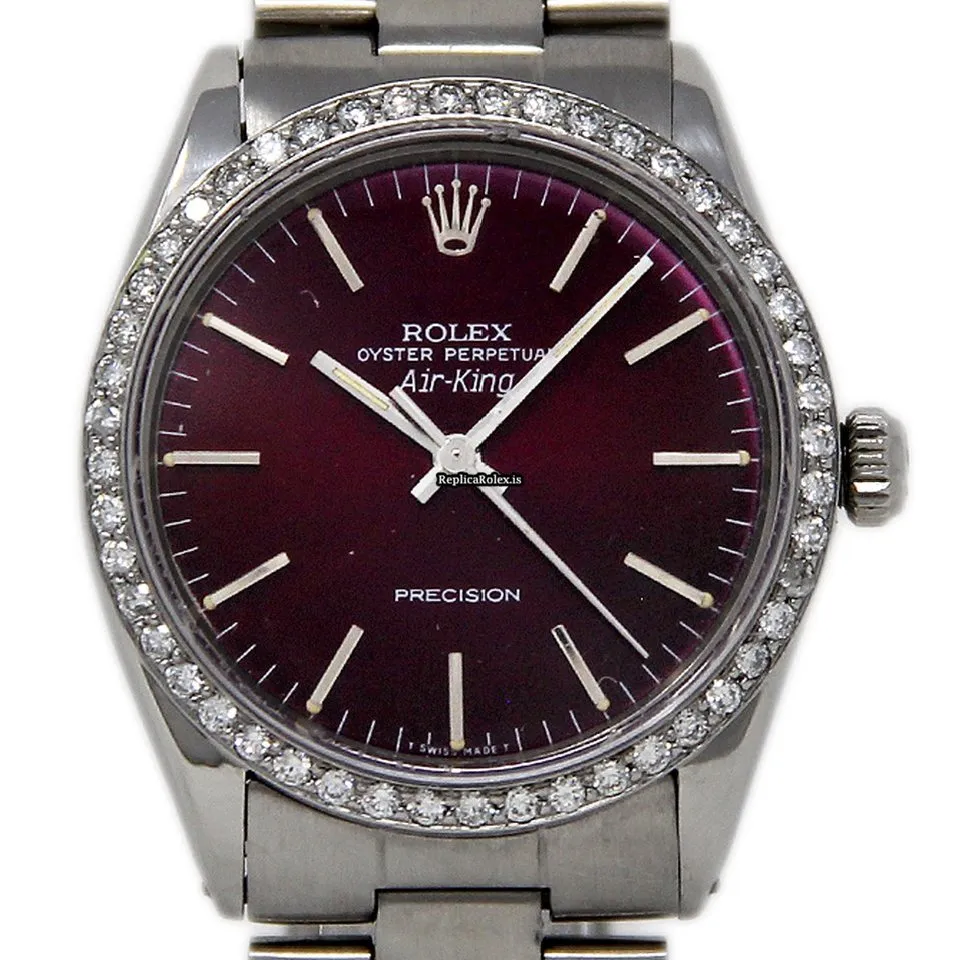 Quality Clone Rolex Air King Precision 5500 Automatic Movement 34mm Steel Case Womens Watch