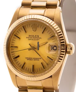 Suitable Copies Rolex Lady-datejust 6827 Automatic Movement 31mm Yellow Gold Case Womens Watch