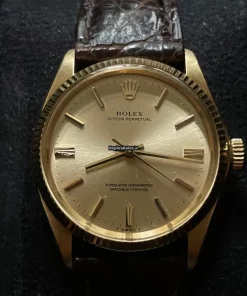 Remarkable Fake Rolex Oyster Perpetual 34 1005 Caliber 1570 Automatic Movement 34x40mm Yellow Gold Case Mens/unisex Watch