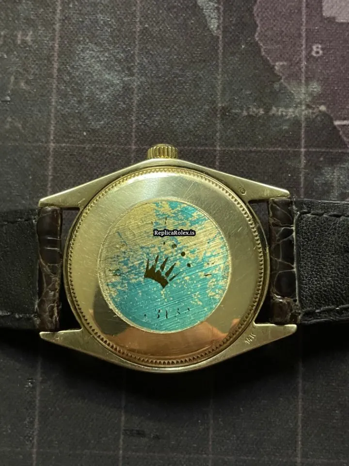 Remarkable Fake Rolex Oyster Perpetual 34 1005 Caliber 1570 Automatic Movement 34x40mm Yellow Gold Case Mens/unisex Watch - Image 14