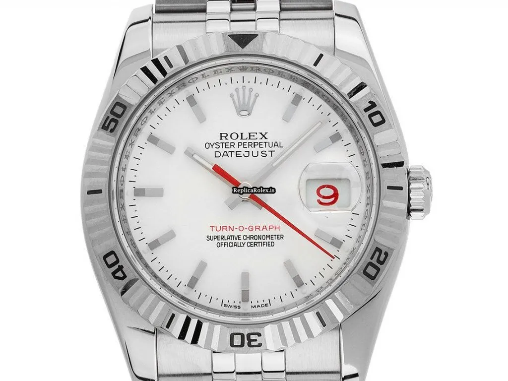 Fabulous Fake Rolex Datejust Turn-o-graph 116264 Caliber 3135 Automatic Movement 36mm Steel Case Mens/unisex Watch
