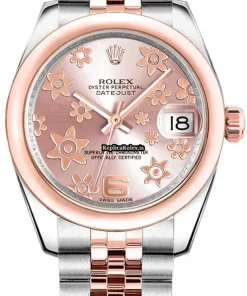 High-end Fake Rolex Lady-datejust 178241 Automatic Movement 31mm Gold/steel Case Womens Watch