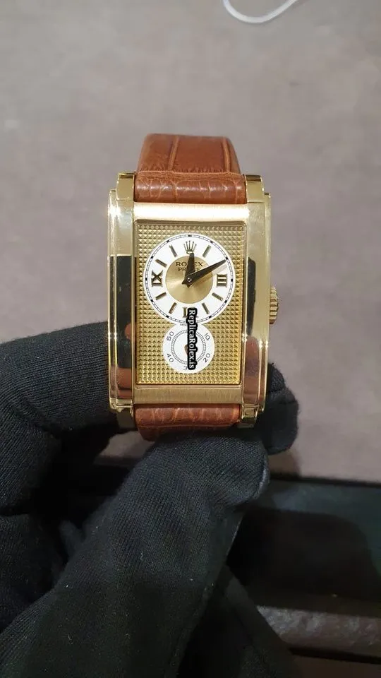 Discount Fake Rolex Cellini Prince 5440 Manual Winding Movement 28x47mm Yellow Gold Case Mens/unisex Watch