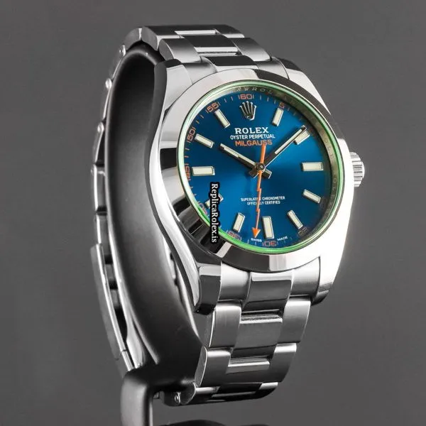 High Quality Fake Rolex Milgauss 116400gv Caliber 3131 Automatic Movement 40mm Steel Case Mens/unisex Watch - Image 4