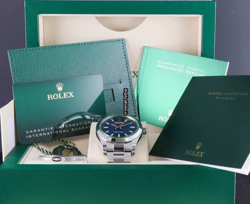 High Quality Fake Rolex Milgauss 116400gv Caliber 3131 Automatic Movement 40mm Steel Case Mens/unisex Watch - Image 5