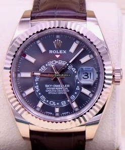 Cheap Replica Rolex Sky-dweller 326135 Automatic Movement 42mm Rose Gold Case Mens/unisex Watch