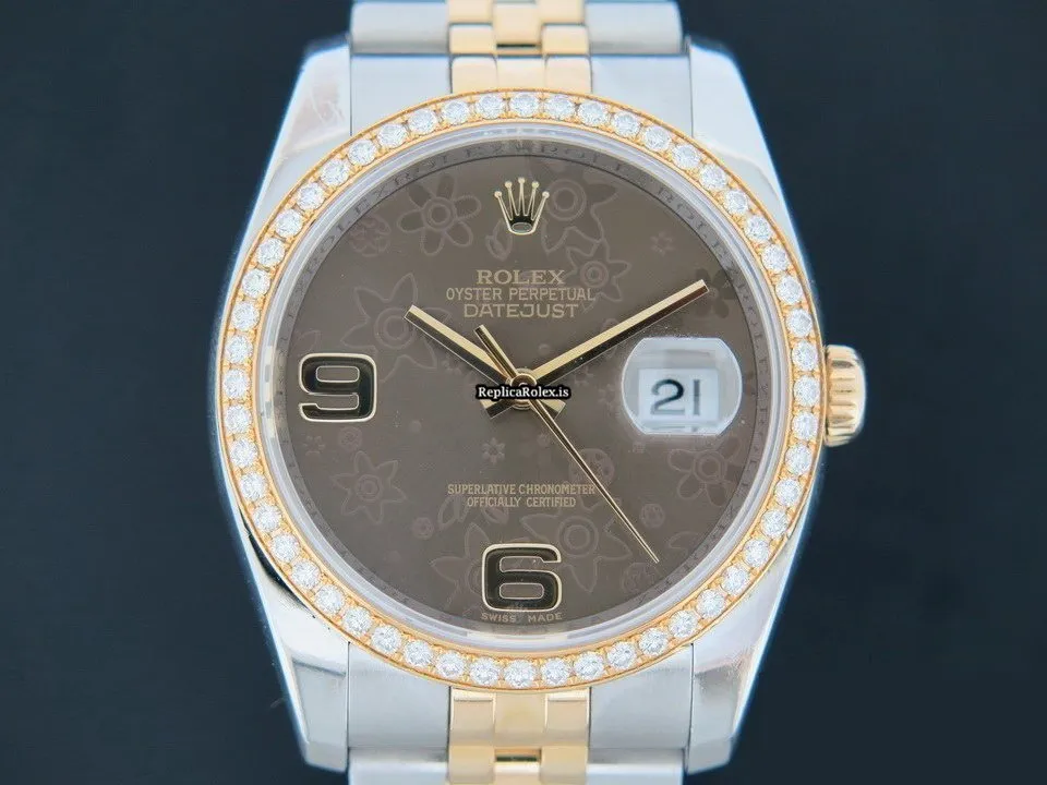 Marvellous Imitation Rolex Datejust 116243 Automatic Movement 36mm Gold/steel Case Womens Watch - Image 2