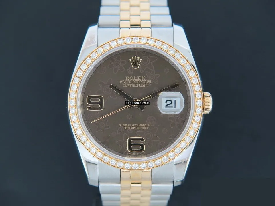 Marvellous Imitation Rolex Datejust 116243 Automatic Movement 36mm Gold/steel Case Womens Watch - Image 3