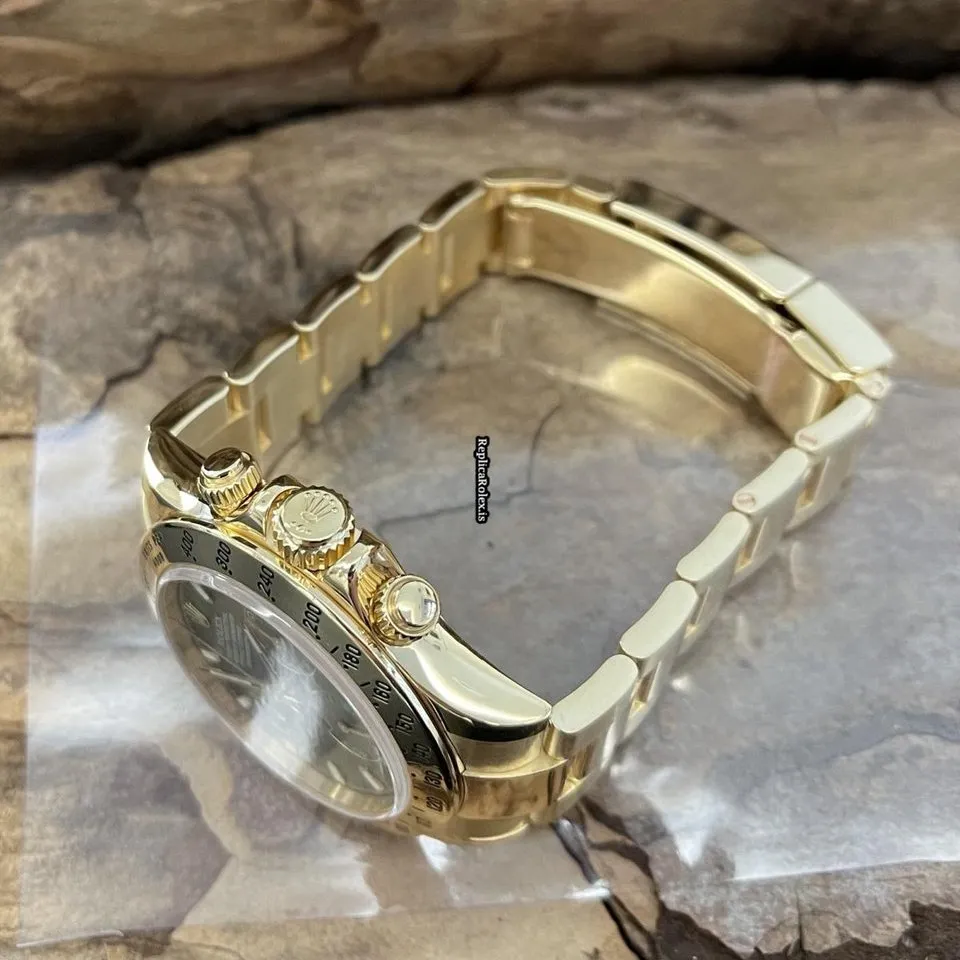 Amazing Clone Rolex Daytona 116528 Automatic Movement 40mm Yellow Gold Case Watch - Image 3