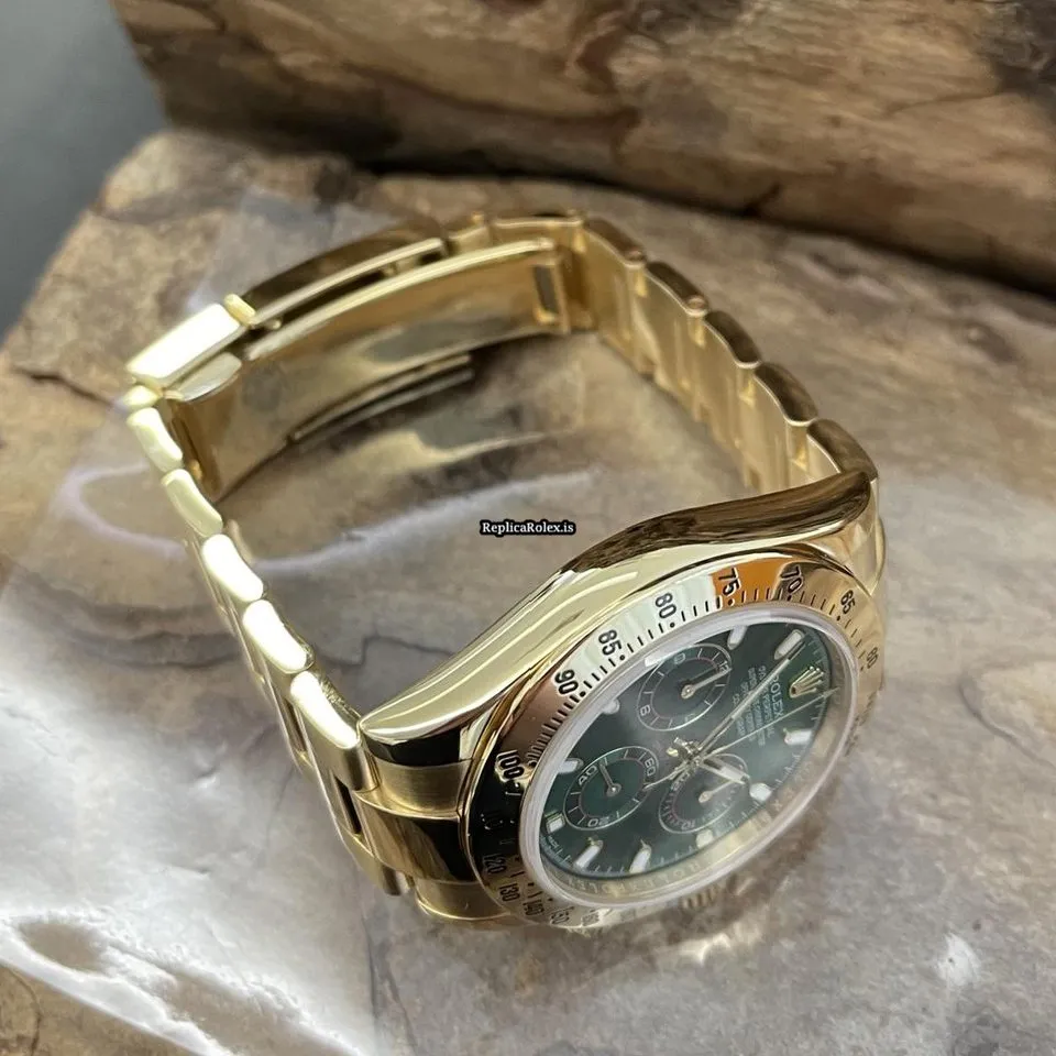 Amazing Clone Rolex Daytona 116528 Automatic Movement 40mm Yellow Gold Case Watch - Image 4