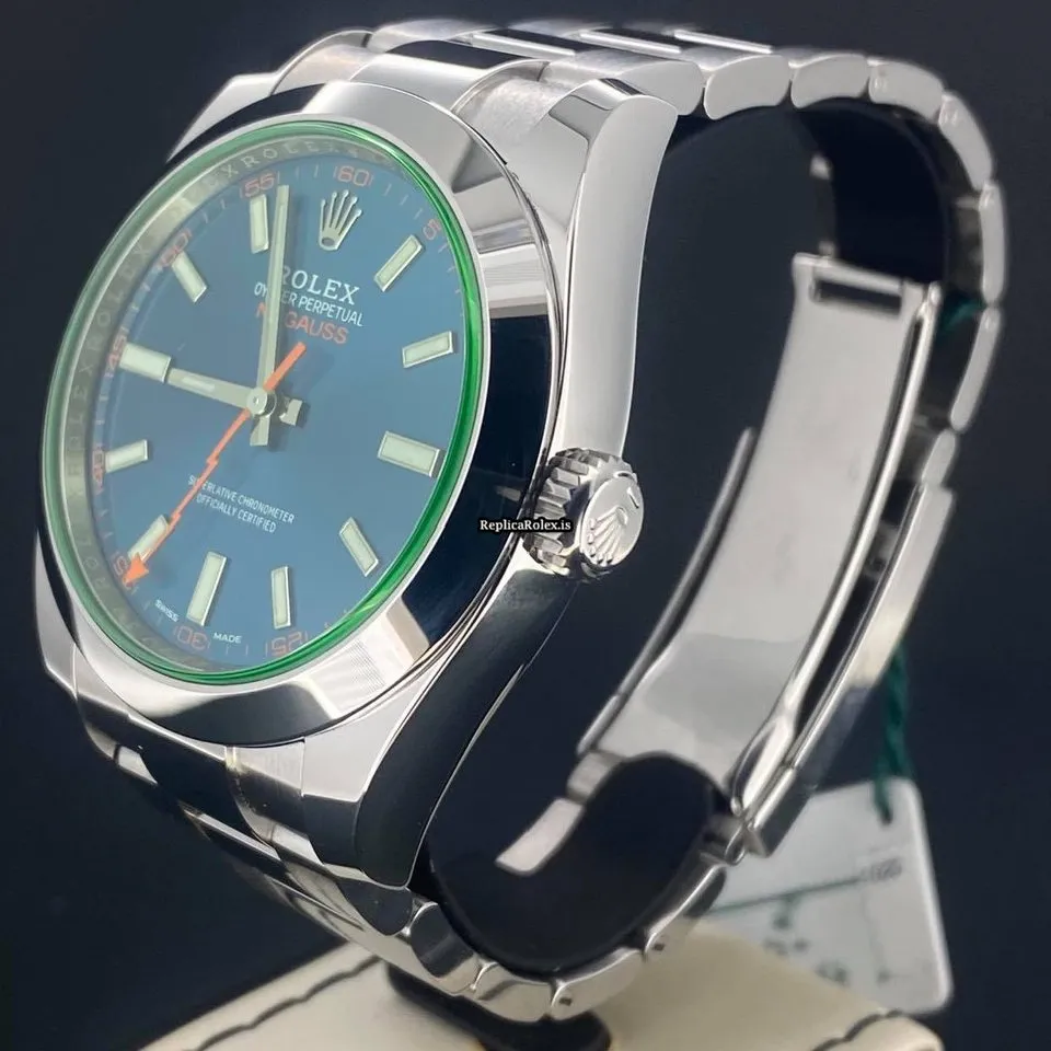Distinctive Replica Rolex Milgauss 116400gv Caliber 3131 Automatic Movement 40mm Steel Case Mens/unisex Watch - Image 2