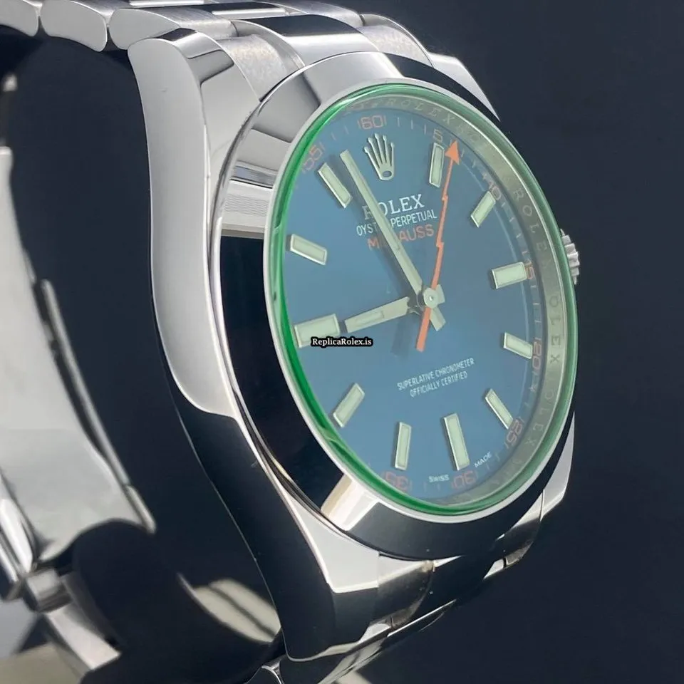 Distinctive Replica Rolex Milgauss 116400gv Caliber 3131 Automatic Movement 40mm Steel Case Mens/unisex Watch - Image 5